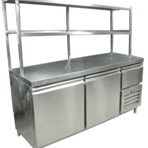 Table Top Deep Freezer Over Head Shelves 5x2